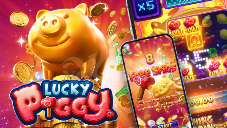 "Spin the reels of Lucky Piggy PG Soft slot, featuring vibrant graphics and lucky piggy bank symbols for big wins."

