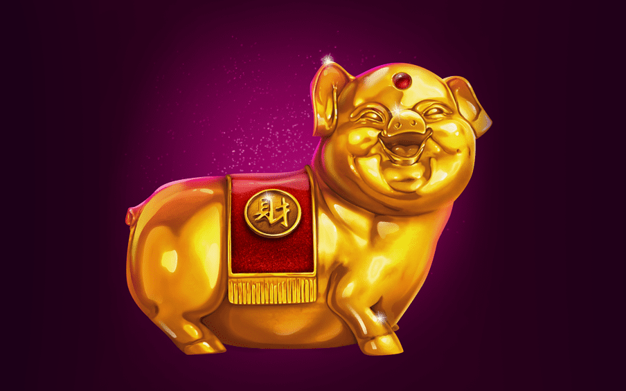 Golden Pig Slot by Pragmatic Play, featuring golden pig symbols, coins, and traditional wealth motifs.